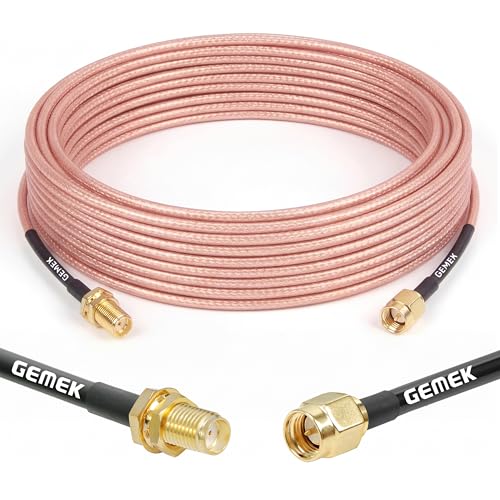 25ft SMA Cable, SMA Male to SMA Female Bulkhead RG316 SMA Extension Coaxial for 4G LTE Router Cellular SDR USB Dongle Receiver - size: 25 ft