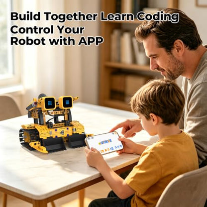 Remote Control Robot Building Kit STEM Gift for Boys Ages 8-14