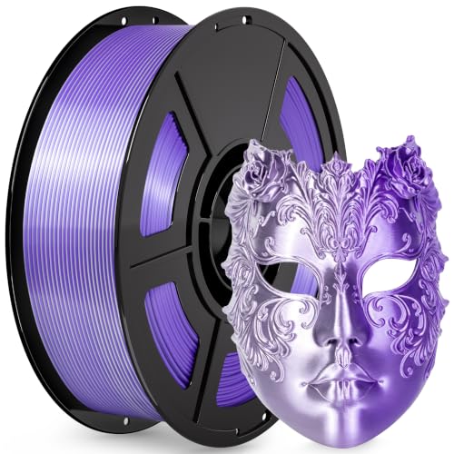 IEMAI Silk PLA+ Filament 1.75mm, Dual-Color Silver Purple, 1KG - color: Dual-silver Purple