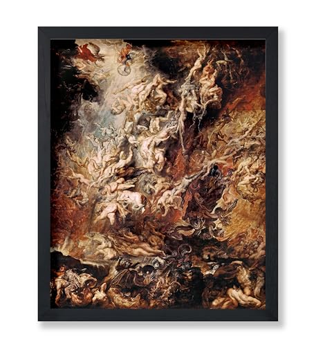 Poster Master Vintage Poster - Retro Baroque Print - 8x10 UNFRAMED Wall Art - Gift for Artist, Friend - Fall of the Damned, Angels, Hell, Heaven - Wall Decor for Home, Living Room - color: Style-08, size: 8"L x 10"W