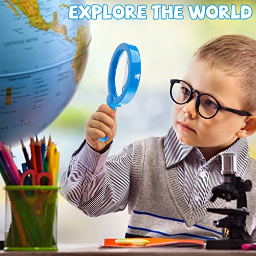 Lewtemi 12 Pack Kids Magnifying Glass with Stand, Multicolor - color: Multicolor