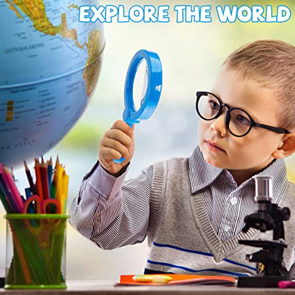 Lewtemi 12 Pack Kids Magnifying Glass with Stand, Multicolor - color: Multicolor