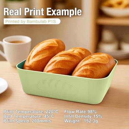 PLA Filament PLA Plus Food-Grade 1.75mm 1kg Pastel Green Food Safe AMS-Compatible 3D Printing Filament Odor-Free and Safe to Use for 3D Printed Toy - color: Pastel Green
