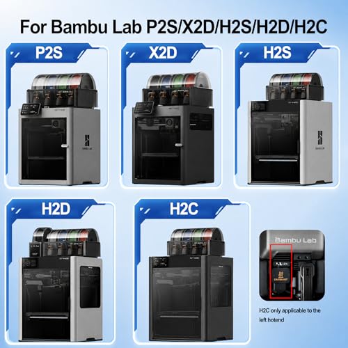 0.2mm Hotend Nozzle for Bambu Lab P2S/X2D/H2D/H2S/H2C/A2L/A1/A1 Mini - color: 1PCS, size: 0.2mm