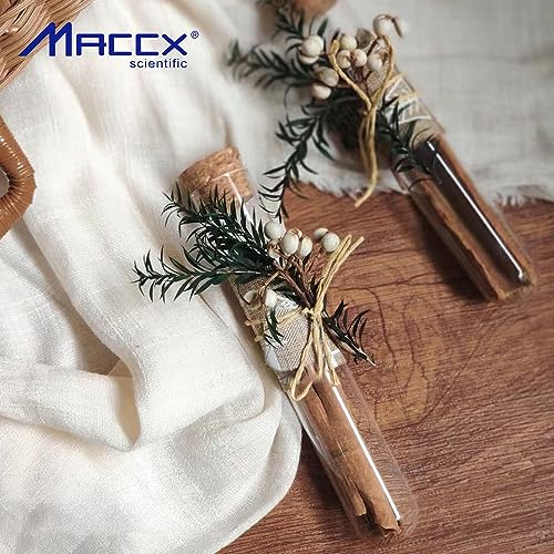 Glass Test Tubes with Cork and Brush, Vol.10ml/Dia.15x100mm, Pack of 50, 3.3 Borosilicate Glass, TTGS02-050 - style: 50pcs of Vol.10ml, with cork& brush