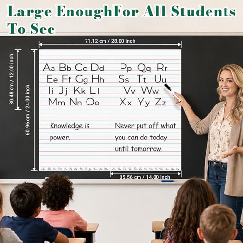 Giant Magnetic Notebook Paper, 28x 24 in Classroom Dry Erase Sheet - size: Classroom Handwriting Paper - 24 x 28 in