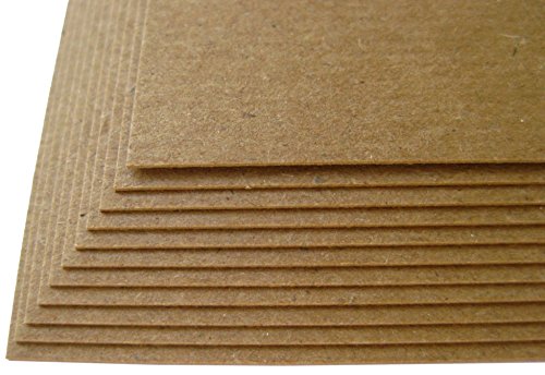 50 Sheets Chipboard 20pt (Point) 8.5 X 11 Inches Light Weight Letter Size .020 Caliper Thick Cardboard Craft|Ship Brown Kraft Paper Board - size: 8.5x11 - 50 Sheets
