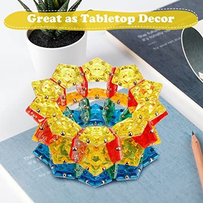 Magnetic Fidget Sphere - Anxiety Sensory Fidgets Toys - Crystal Golden - 12 Piece Set - Creativity Beyond Imagination, Inspirational, Recreational, Desk Toy for Adults - color: Crystal Golden