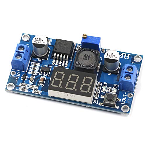 2 Pack LM2596 Buck Converter, Switching Regulator Module DC to DC Voltage Step Down Synchronous Adjustable 36V 24V to 12V 5V DIY LM2596S Power Supply Stabilizer Circuit with LED Display