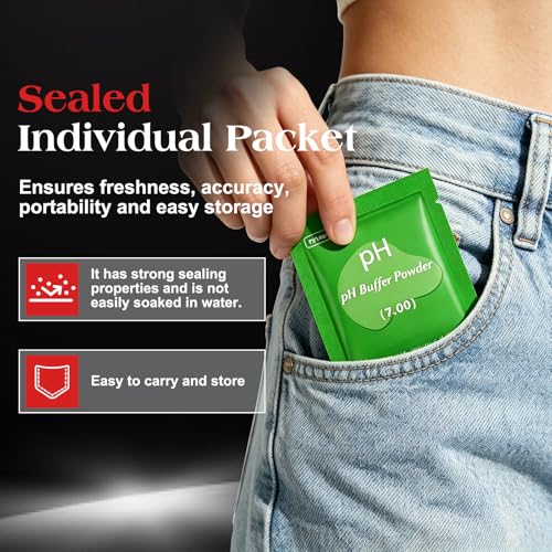 18-Pack pH Meter Buffer Solution Powder 7.00/4.00/10.01 - color: Green 4/7/10