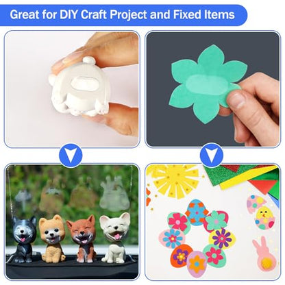 JANYUN 280 Pcs Mounting Putty,Double Sided Sticky Dots Poster Putty Clear - size: 13x8mm Square 280pcs