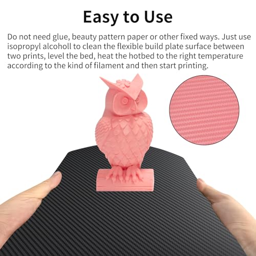 FYSETC Ender-7 Build Plate Upgrades - 280x280mm PET PEI Spring Steel Sheet - QID1 X-Plus 3 Smooth Textured Print Bed: Double sided Hotbed Cover with Magentic Base for Filament PLA PETG 3D Printer Part