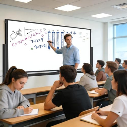 Large Rolling Whiteboard on Wheels, 72x40 Inches Dry Erase Board with Stand - color: Black, size: 72"W x 40"H