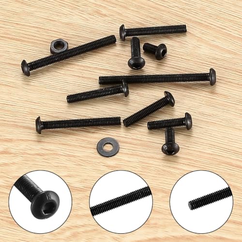 945 PCS M3 Screws Assortment Kit, Hex Button Head Screws with M3 Bolts Set - size: M3