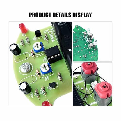 D2-5 Smart Tracking Car Kit, DIY Line Follower Robot Soldering Project, Automatic Trajectory Car STEM Practice Kit for Beginners Teens Students
