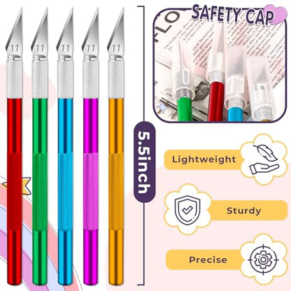 DIYSELF 20 Pack Exacto Knives for Art and Hobby, Black - color: Black, size: 20-Pack