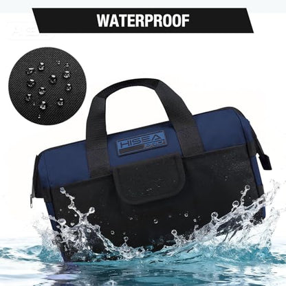 HISEA 3 Pack Heavy Duty Tool Bag, 13-Inch Waterproof Tools Organizer Tote - color: Navy, size: 13 Inch