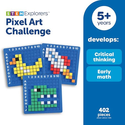 Learning Resources Pixel Art Challenge The Original STEM Pixel Art - style: Pixel Art Challenge