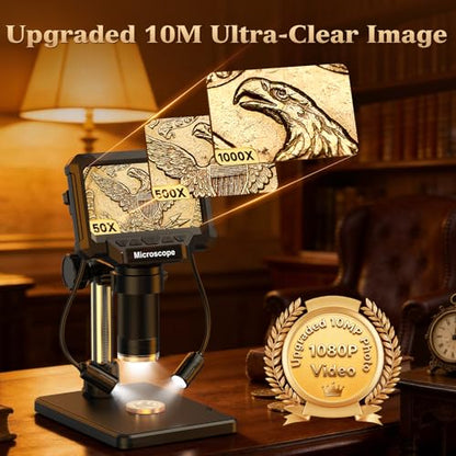 4.3" LCD Digital Coin Microscope with 2 Side Lights