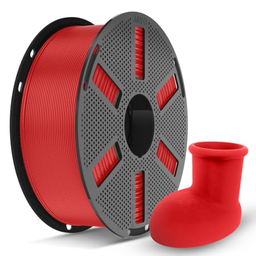 JAYO PLA 3D Printer Filament 1.75mm, 1.1kg Reusable Spool, Red - color: 1.1kg Red