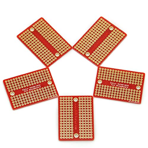 Gikfun Mini Solder-able Breadboard Gold Plated Finish Proto Board PCB for Arduino Electronic DIY (Pack of 5PCS) GK1009