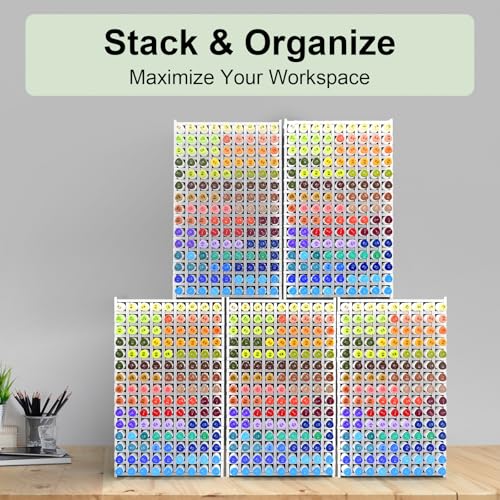 Marker Organizer, 135-Slot Marker Holder with Adjustable Dividers - size: 135 Holes
