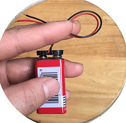 10 Pcs I TYPE 9 Volt Battery Clip And 10 Pcs T Type 9 Volt Battery Connector With Wires Leads