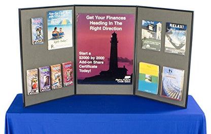 Displays2go 3-Panel Tabletop Exhibition Board, 72 x 36 - size: 72"