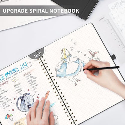 AHGXG Dotted Journal, 110 Pages, A4 (8.5" x 11") - color: Black, style: A4-Dotted
