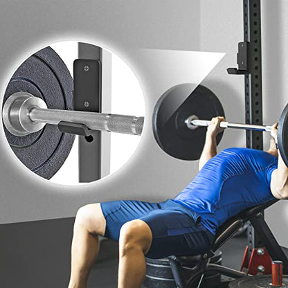 SELEWARE Heavy Duty J Hooks for Power Rack, 2" x 2" Tube, 1" Holes - color: For 1" Hole of 2x2 inch Rack