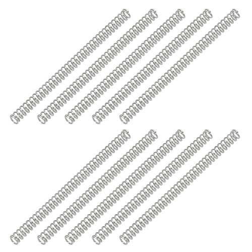 PATIKIL Compression Spring, 0.3mm Wire Dia x 2mm OD x 30mm L, 10 Pcs 304 Stainless Steel Mechanical Extension Small Springs Pen Springs Assortment Kit for Shop and Home Repairs - size: 0.3x2x30mm