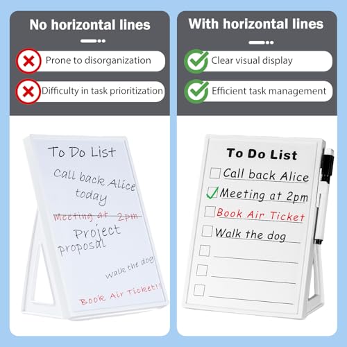 Desktop Dry Erase Board, Small Whiteboard with Stand - size: 6"W x 8.3"H, style: To Do List
