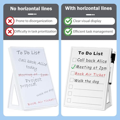 Desktop Dry Erase Board, Small Whiteboard with Stand - size: 6"W x 8.3"H, style: To Do List
