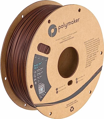 Polymaker PLA Filament 1.75mm Brown 1KG Spool, Neatly Wound - color: 112 - 1.75mm Brown (Hex Code: #4b2a17), size: 1.75 Millimeters