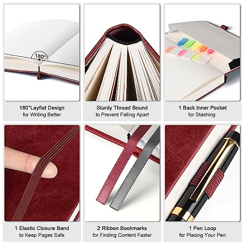Graph Paper Notebook A4, 312 Numbered Pages Squared Grid Journal 8.5" x 11" - color: Burgundy, size: A4