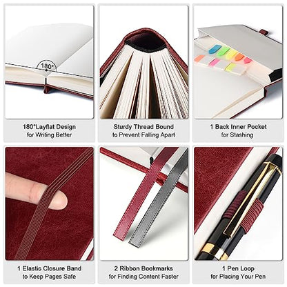 Graph Paper Notebook A4, 312 Numbered Pages Squared Grid Journal 8.5" x 11" - color: Burgundy, size: A4