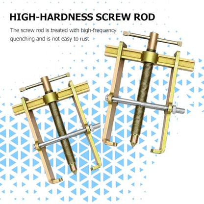 Car 4" 2-Jaw Gear Puller, Two-Jaw Adjustable Flywheel Gearing Bearing Remover Separate Lifting Device, 2 Claws Auto Pulley Pump Puller Removal Tool, Universal for Most Vehicles