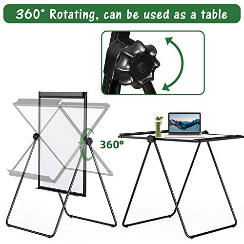 Easel Whiteboard with Stand 40" x 28" Aluminum Frame (Black)