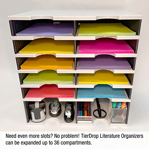 Ultimate Office TierDrop Desktop Organizer 4 Compartment ADD-ON for 2-Wide - size: 4-Compartment Add-On