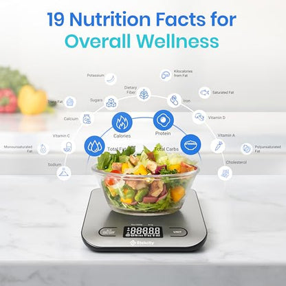 Etekcity Food Nutrition Scale, Digital Grams and Ounces, Large - color: Silver