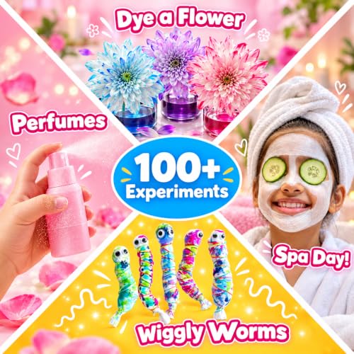 Butterfly EduFields 100+ Experiments Girls Science Kit for Kids Age 5-7 6-8 - style: Girl Science Kit 4-8
