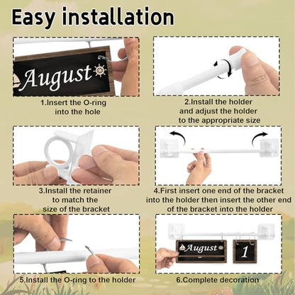 96 Cards Classroom Bulletin Board Decorations Set for Teachers,Flip Calendar with Holder for Classroom,Adjustable Calendar,Preschool Elementary Home Decor Supplies（Wood Grain,Industrial Chic） - style: Industrial Chic