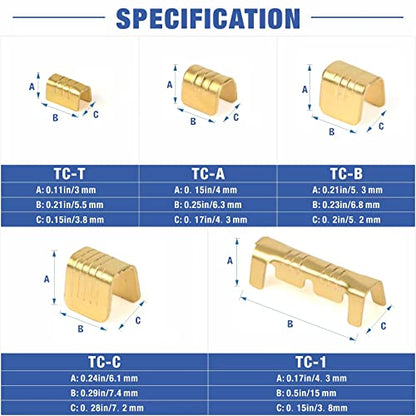 500pcs U Shape Copper Crimp Terminal Connectors Kit, Non-Insulated Cable Wire Spade Electric Butt Connector Assortment Kit (WKS-500U)