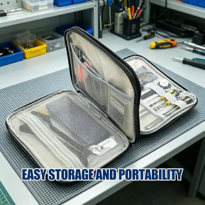 Hoypeyfiy 68Pcs 3D Printer Tools Kit with Storage Case, Replacement for Bambu Lab Ender 3 Kobra and More Printers, Deburring Tool, Scrapers, Metal Files, Brushes, Hand Drill, Tweezers