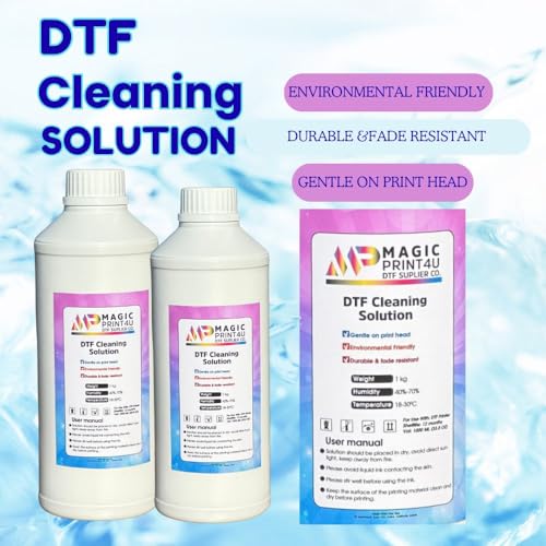 DTF Cleaning Solution 1000ml for Printhead Wet Capping Daily Maintenance Fluid Prevents Drying & Minor Clogs Gentle Formula for DTF Printers Ensures Smooth Printing Performance - size: 33.81 Fl Oz (Pack of 1)