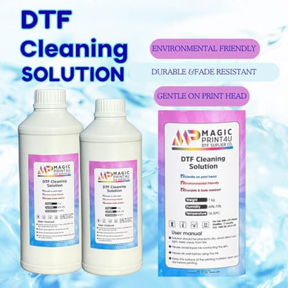 DTF Cleaning Solution 1000ml for Printhead Wet Capping Daily Maintenance Fluid Prevents Drying & Minor Clogs Gentle Formula for DTF Printers Ensures Smooth Printing Performance - size: 33.81 Fl Oz (Pack of 1)