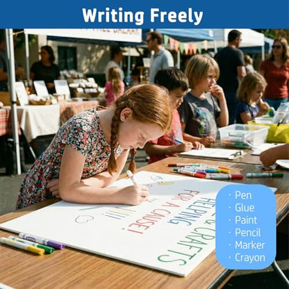 VinTS 60Pcs White Poster Board, 22" x 28" White Poster Paper - color: White, size: 60 Pack 22x28
