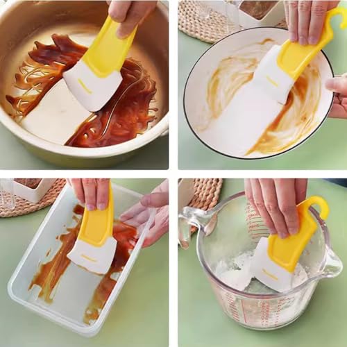 6Pcs Silicone Spatula for 3D Printing Resin Removal, 3D Printer Scraper Accessories, Resin Spatula, Kitchen Scraper Tool for Cleaning Dishes Pans Pots