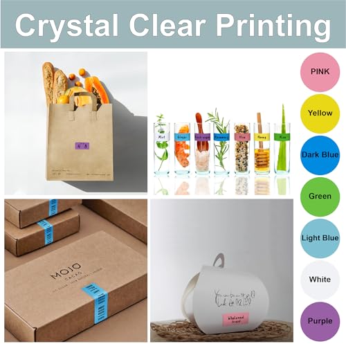 Thermal Label 2x1 Sticker Direct Thermal Labels Self-Adhesive Thermal Paper Roll 1000 pcs, Yellow - color: Yellow