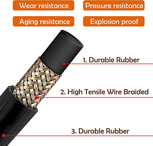 Twinkle Star 25FT Pressure Washer Hose, 3/8 Inch Quick Connect - size: 25 FT Pressure Washer Hose